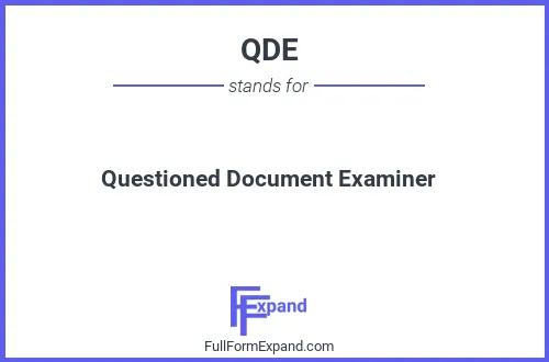 Full form of QDE