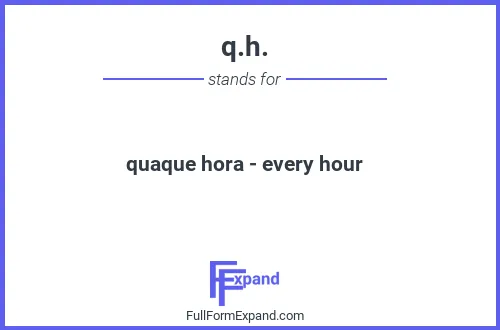 Full form of q.h.