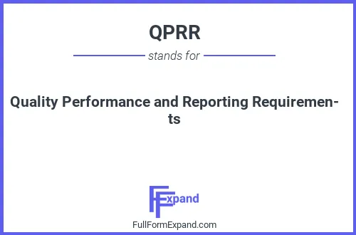 Full form of QPRR