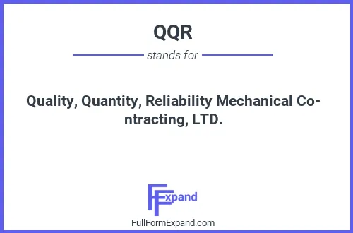 Full form of QQR