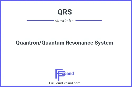 Full form of QRS
