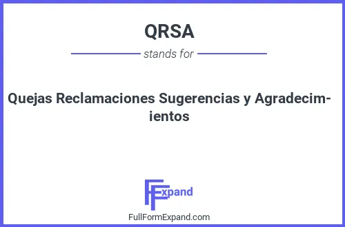 Full form of QRSA