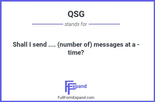 Full form of QSG
