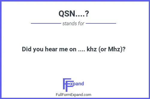 Full form of QSN....?