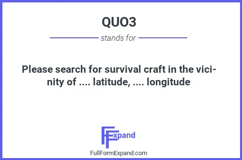 Full form of QUO3