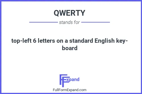 Full form of QWERTY