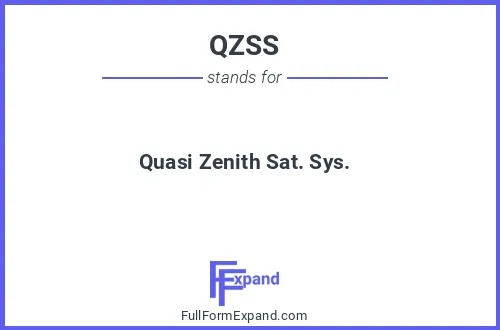 Full form of QZSS