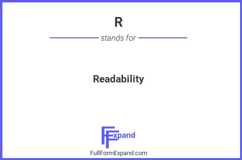 Full form of R