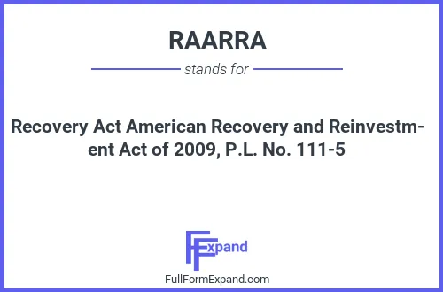 Full form of RAARRA