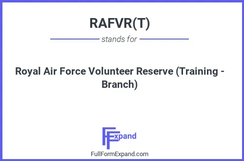 Full form of RAFVR(T)