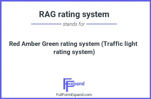 Full form of RAG rating system
