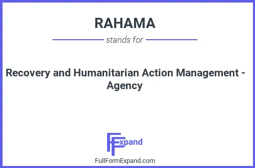Full form of RAHAMA