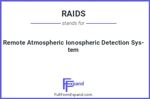 Full form of RAIDS