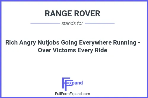 Full form of RANGE ROVER