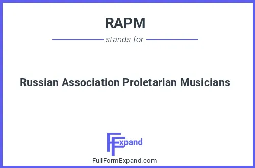 Full form of RAPM