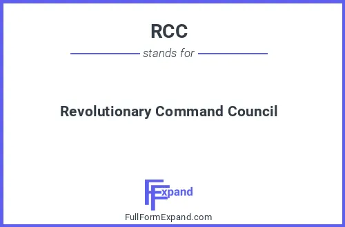 Full form of RCC