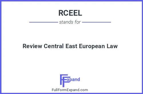 Full form of RCEEL