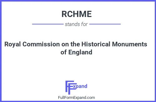 Full form of RCHME