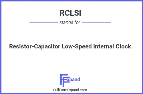 Full form of RCLSI