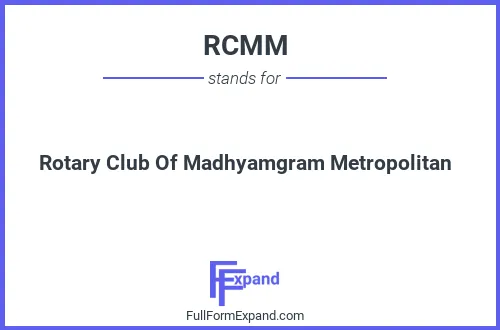 Full form of RCMM