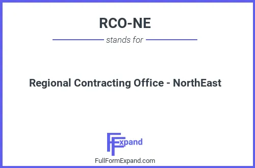 Full form of RCO-NE