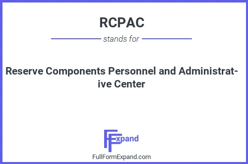Full form of RCPAC