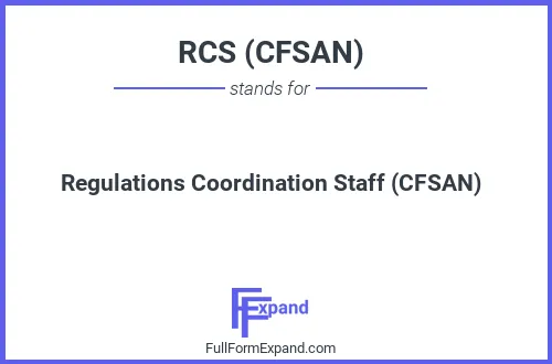 Full form of RCS (CFSAN)