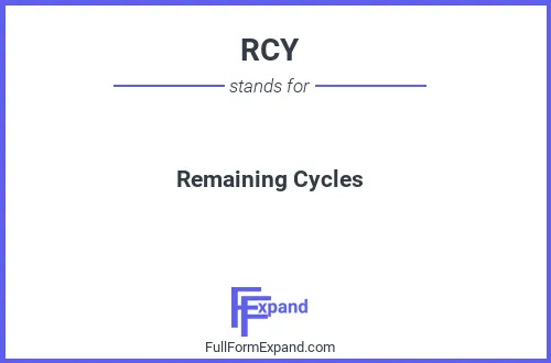 Full form of RCY