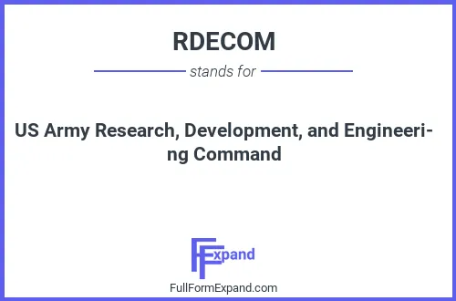 Full form of RDECOM