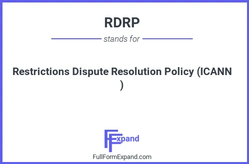 Full form of RDRP