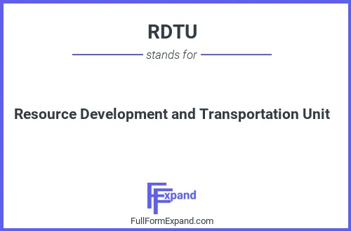 Full form of RDTU