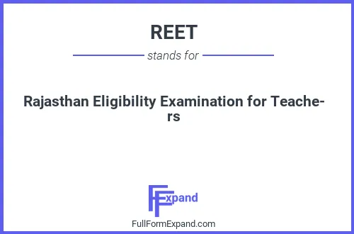 Full form of REET