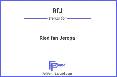 Full form of RfJ