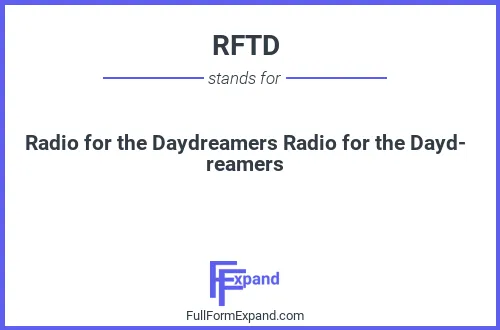 Full form of RFTD