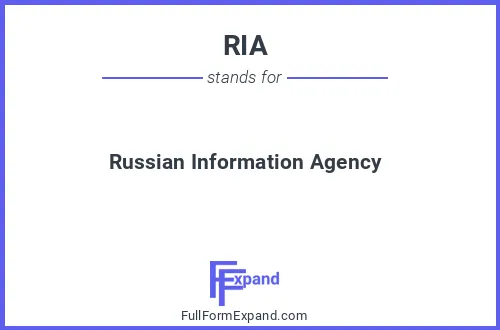 Full form of RIA