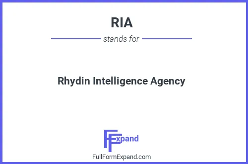 Full form of RIA
