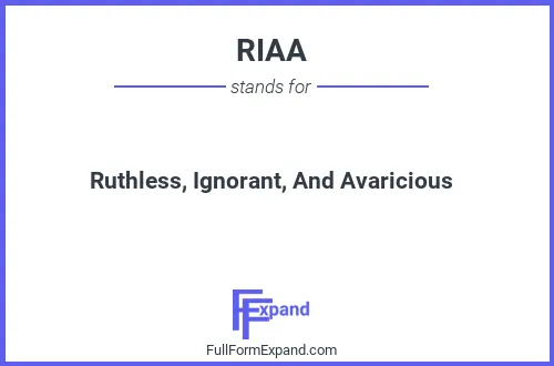 Full form of RIAA