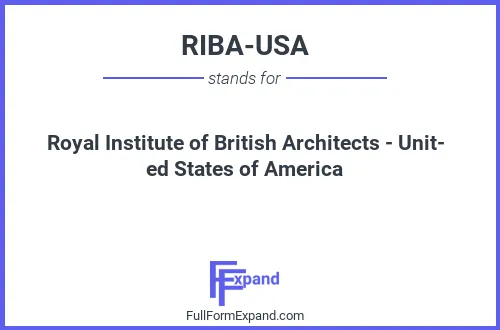 Full form of RIBA-USA