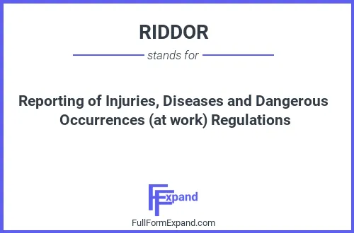 Full form of RIDDOR