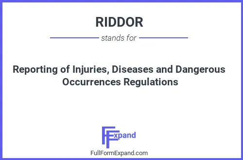 Full form of RIDDOR