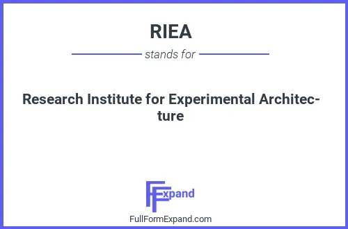 Full form of RIEA