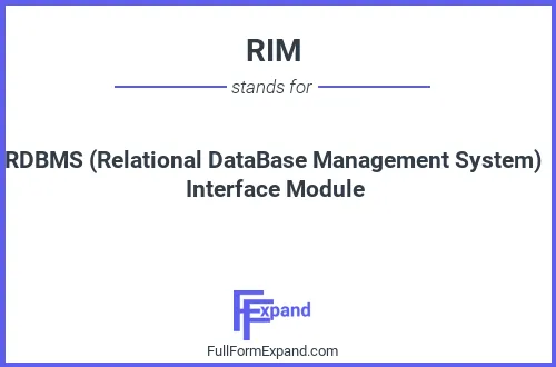 Full form of RIM