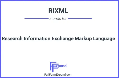 Full form of RIXML