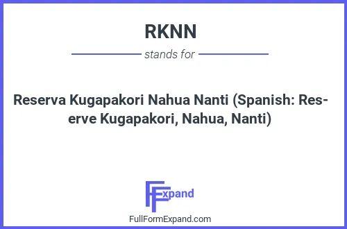 Full form of RKNN