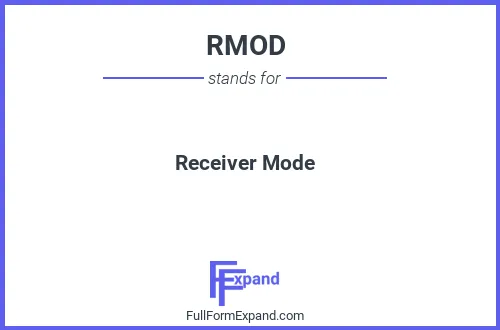 Full form of RMOD