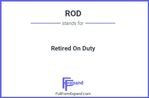 Full form of ROD