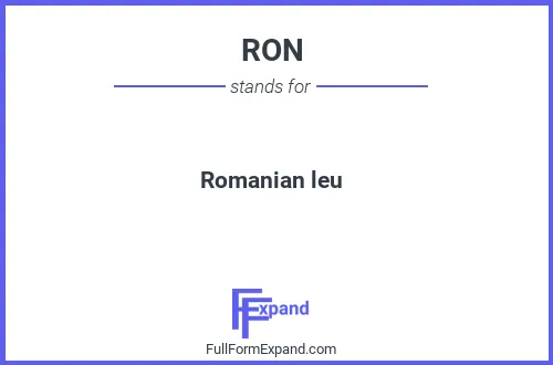 Full form of RON