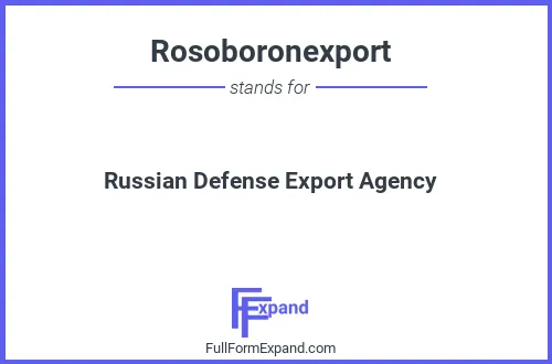 Full form of Rosoboronexport
