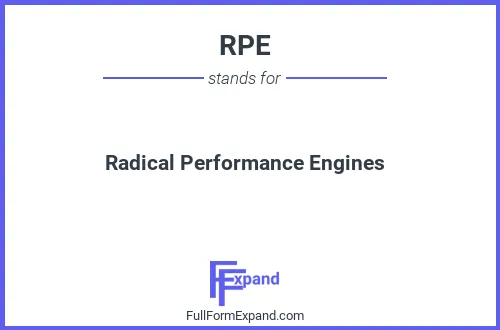 Full form of RPE