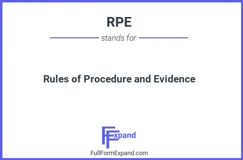 Full form of RPE
